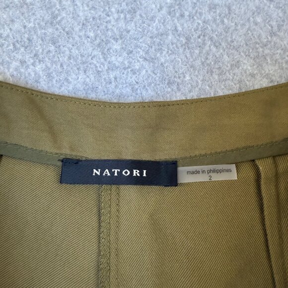 Natori Womens Size 2 Olive Green Side Zip Pull On Pants Slacks Office Casual - Picture 2 of 13
